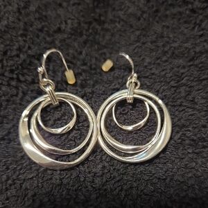 🛍 10 For $ 20 Silver Multi-Hoop Drop Earrings
